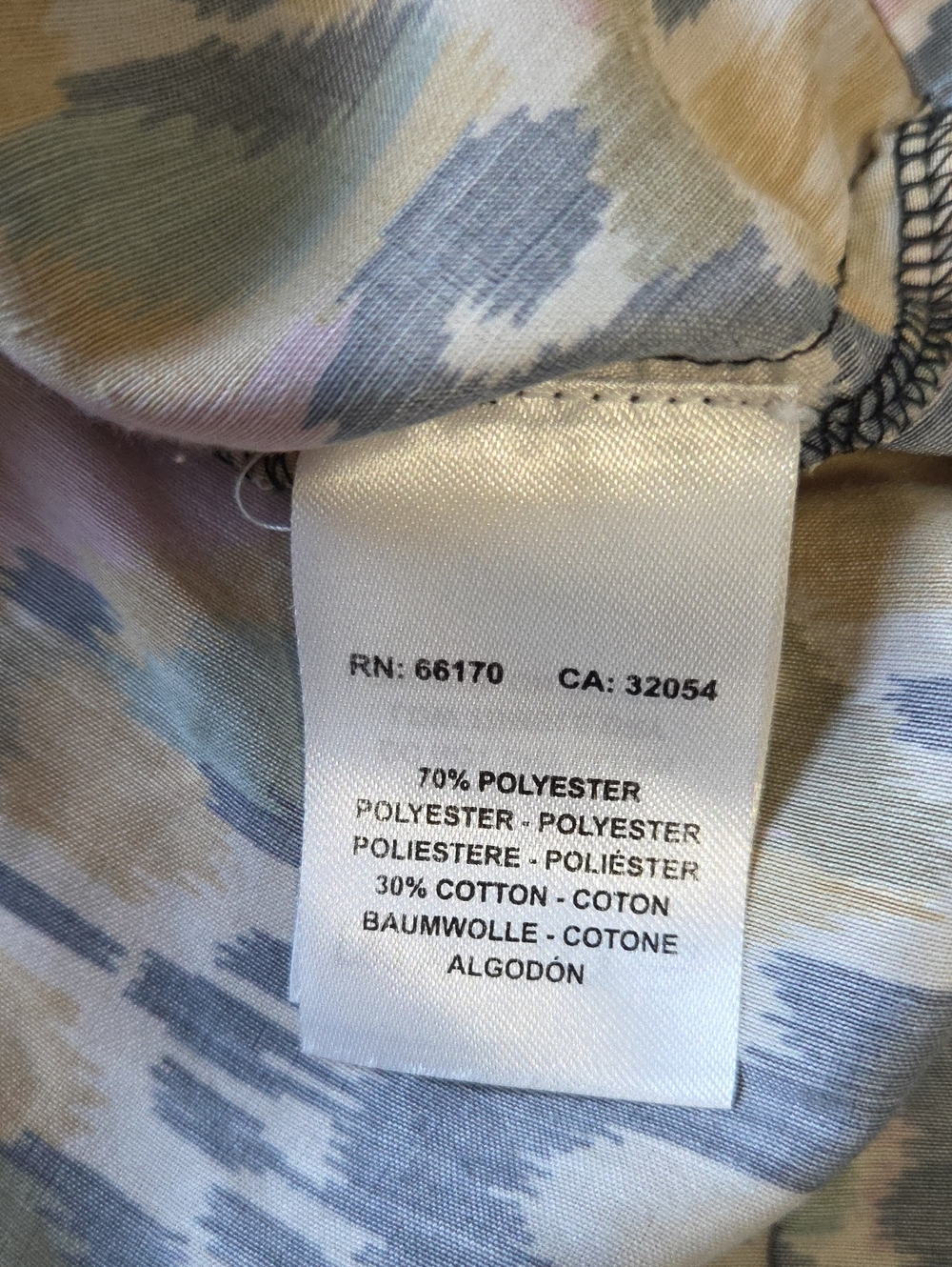 Anthro Mari Rai Ikat Print Flutter Sleeve Blouse - Size 1X - Picture 8 of 10